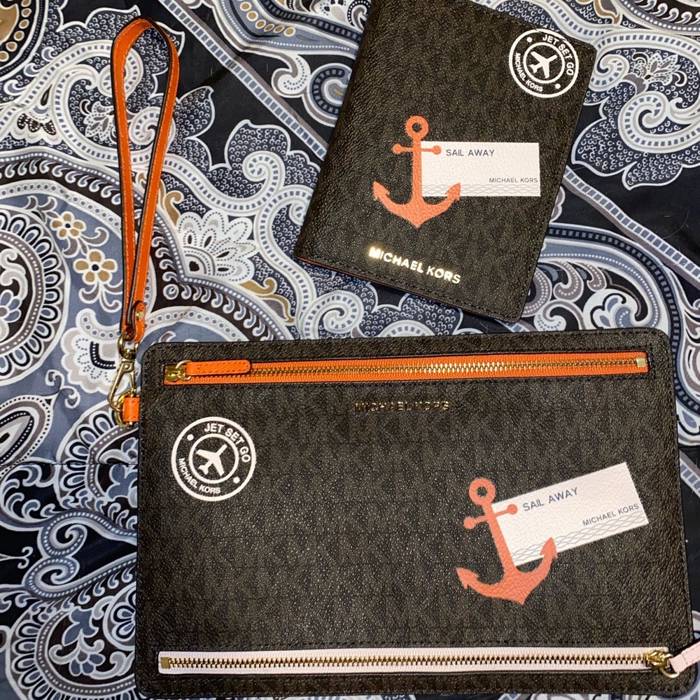 Michael Kors brand new wristlet and passport wallet